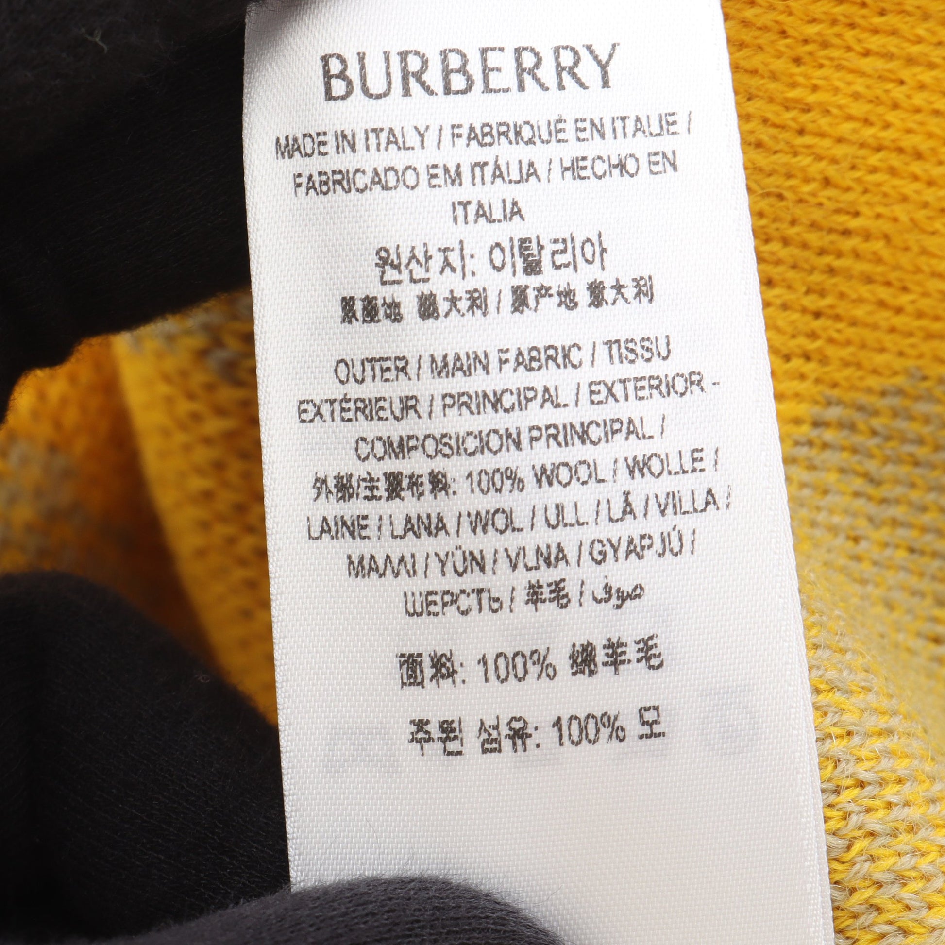 ニット スカート アーガイル ウール イエロー グレー バーバリー ボトムス BURBERRY