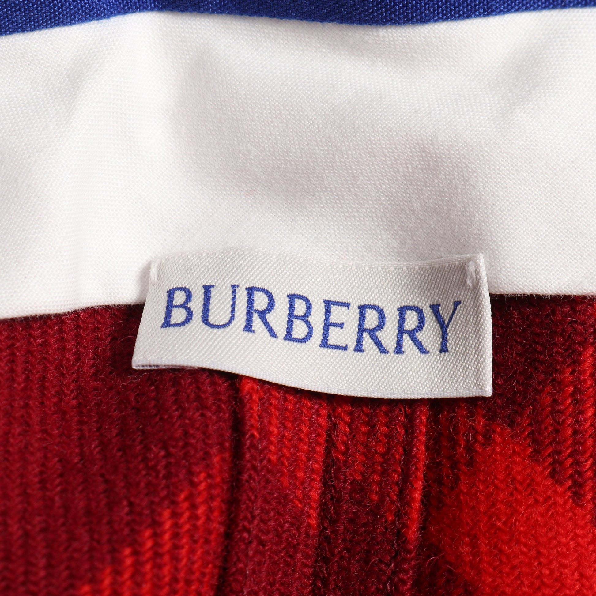 チェック ラップスカート フラワー ウール レッド バーバリー ボトムス BURBERRY