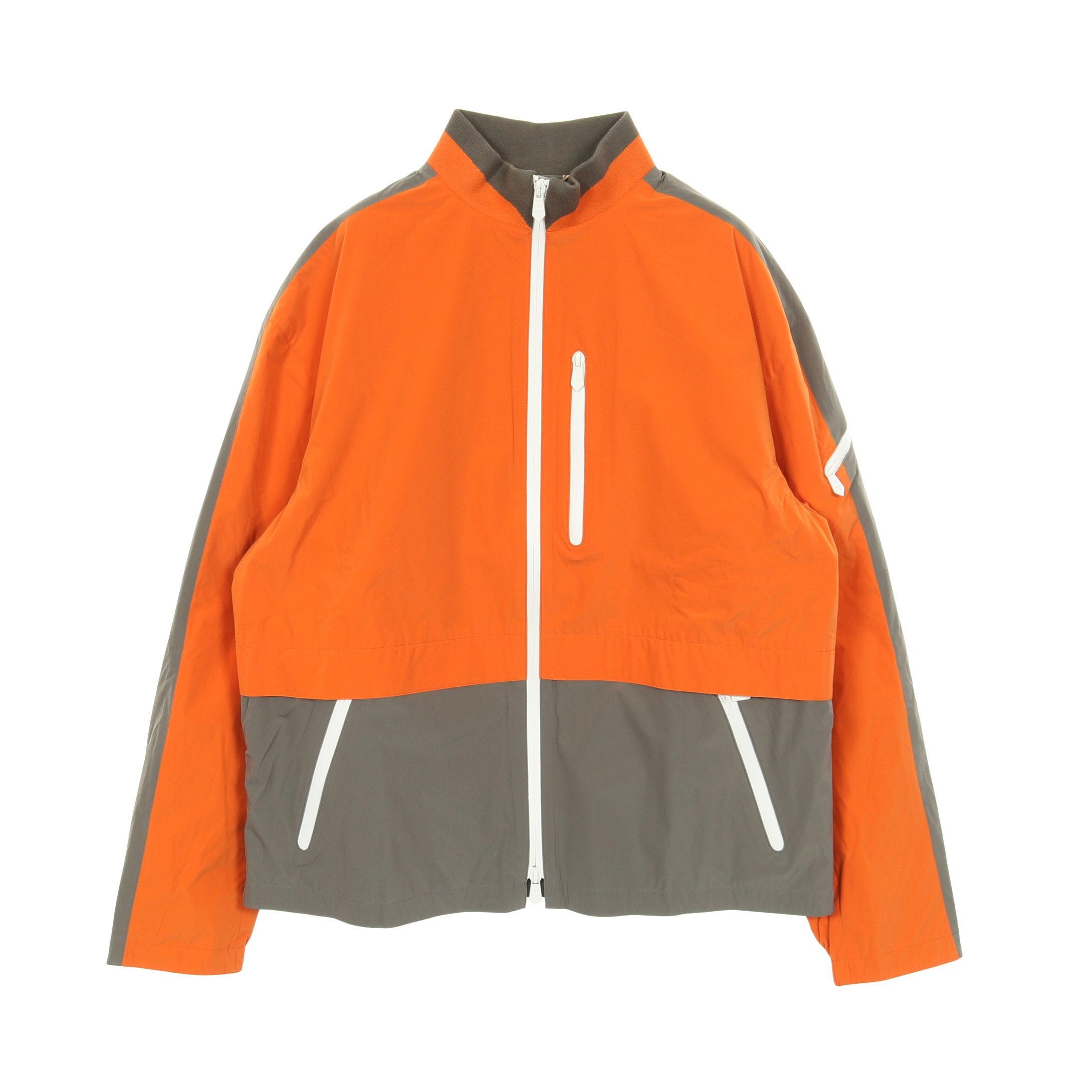 ナイロンジャケット ブルゾン ナイロン オレンジ グレー エルメス – RECLO