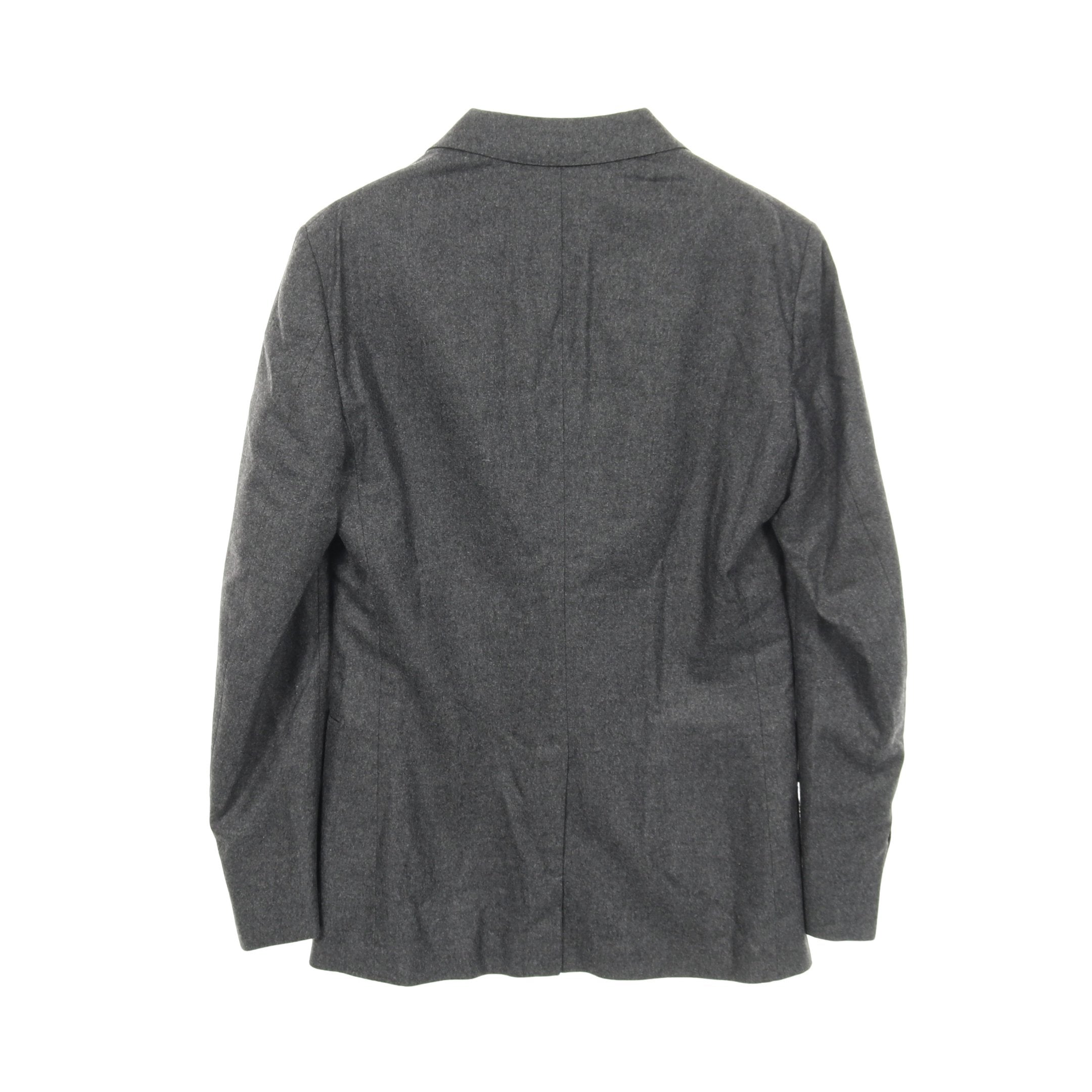 【人気】エルメス テーラードジャケット グレー系 レザー サイズ44 カシミヤ混 人気】エルメス テーラードジャケット グレー系 レザー サイズ44