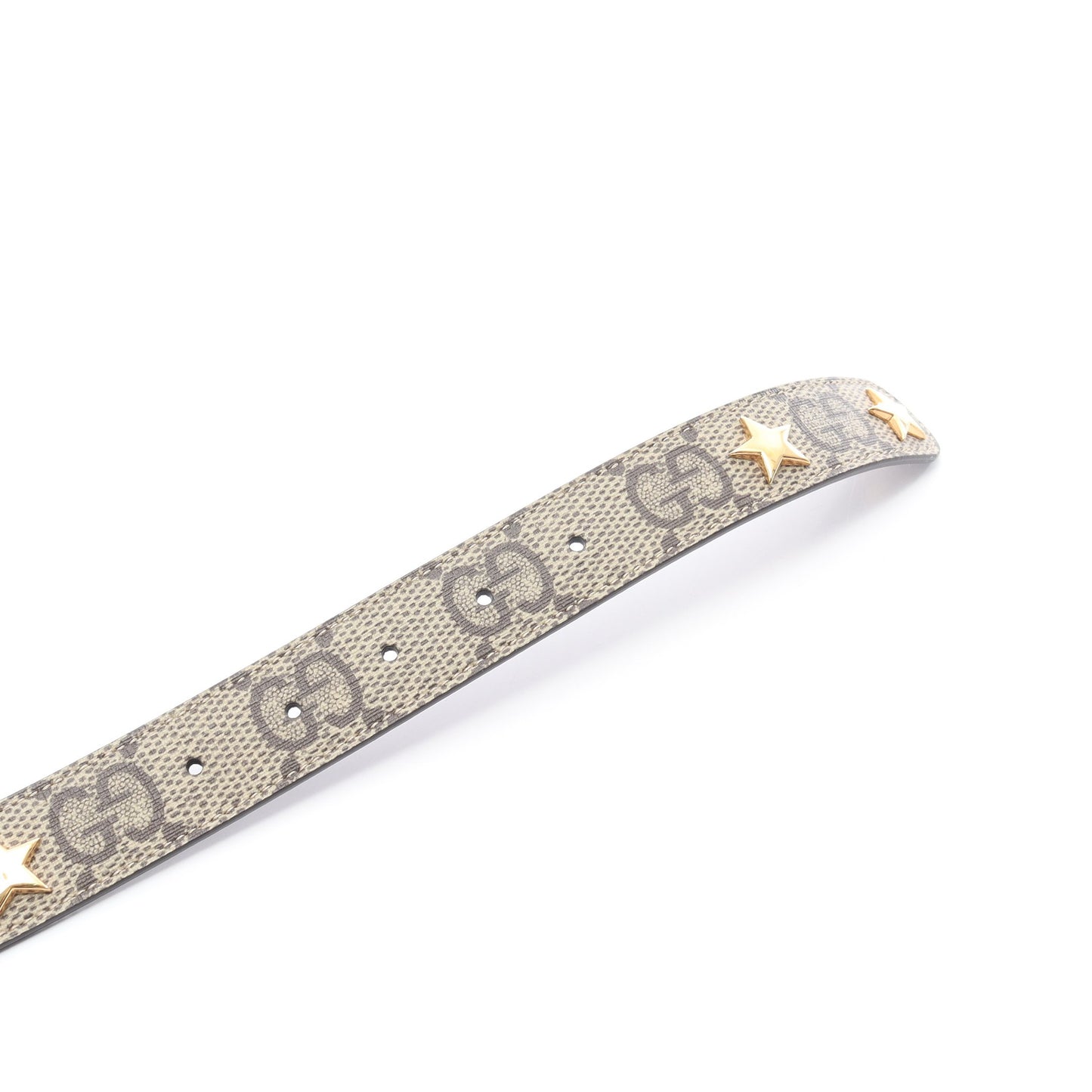 Memorable Buckle GGスプリーム ベルト スター PVC レザー ベージュ ダークブラウン グッチ 財布・小物 GUCCI