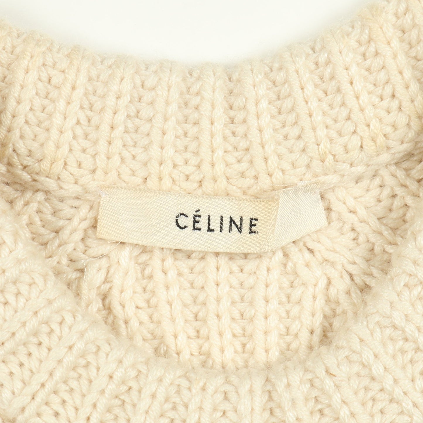 ニット ベスト カシミヤ シルク オフホワイト セリーヌ トップス CELINE
