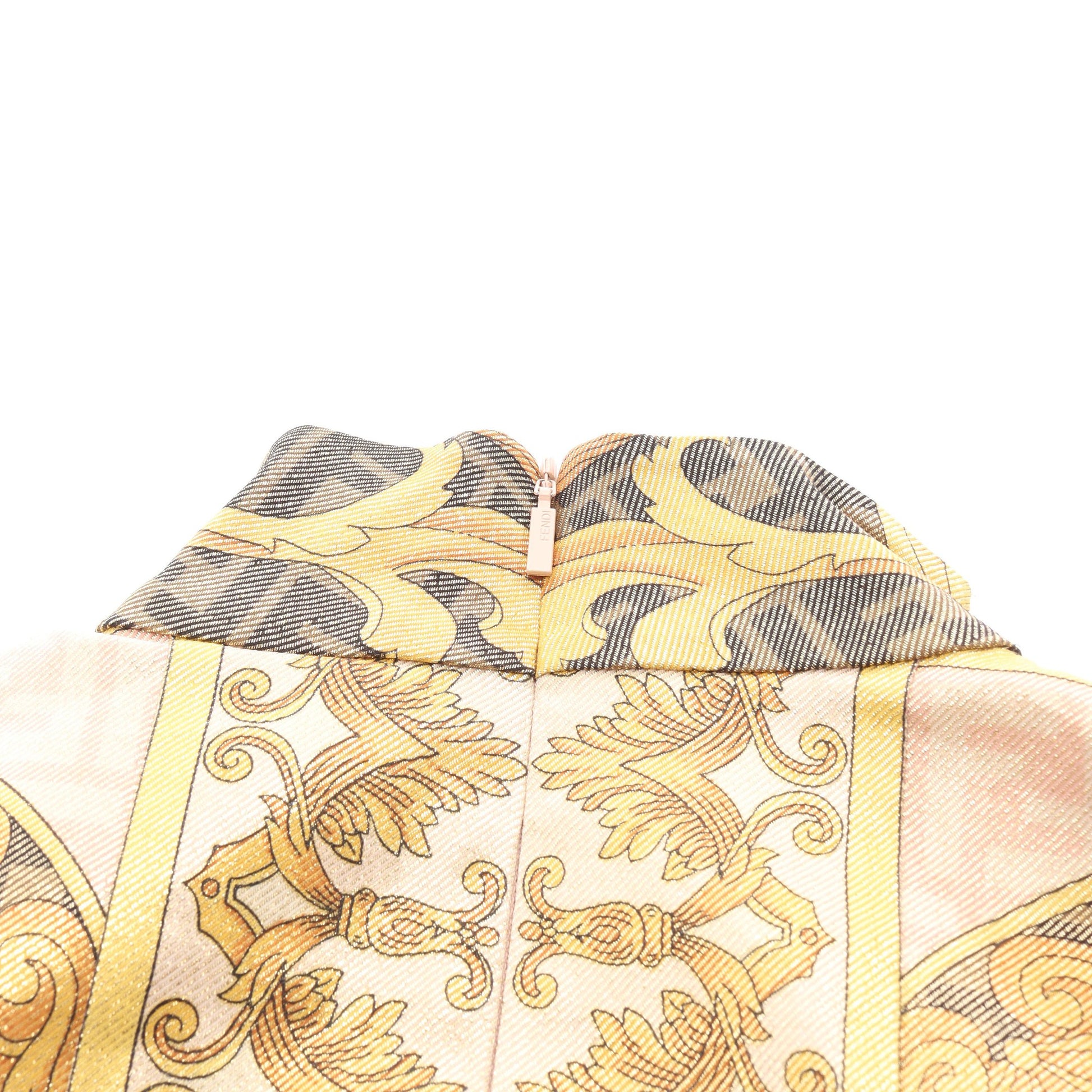 FENDI × VERSACE ワンピース ナイロン イエロー ゴールド ブラック フェンディ ワンピース FENDI
