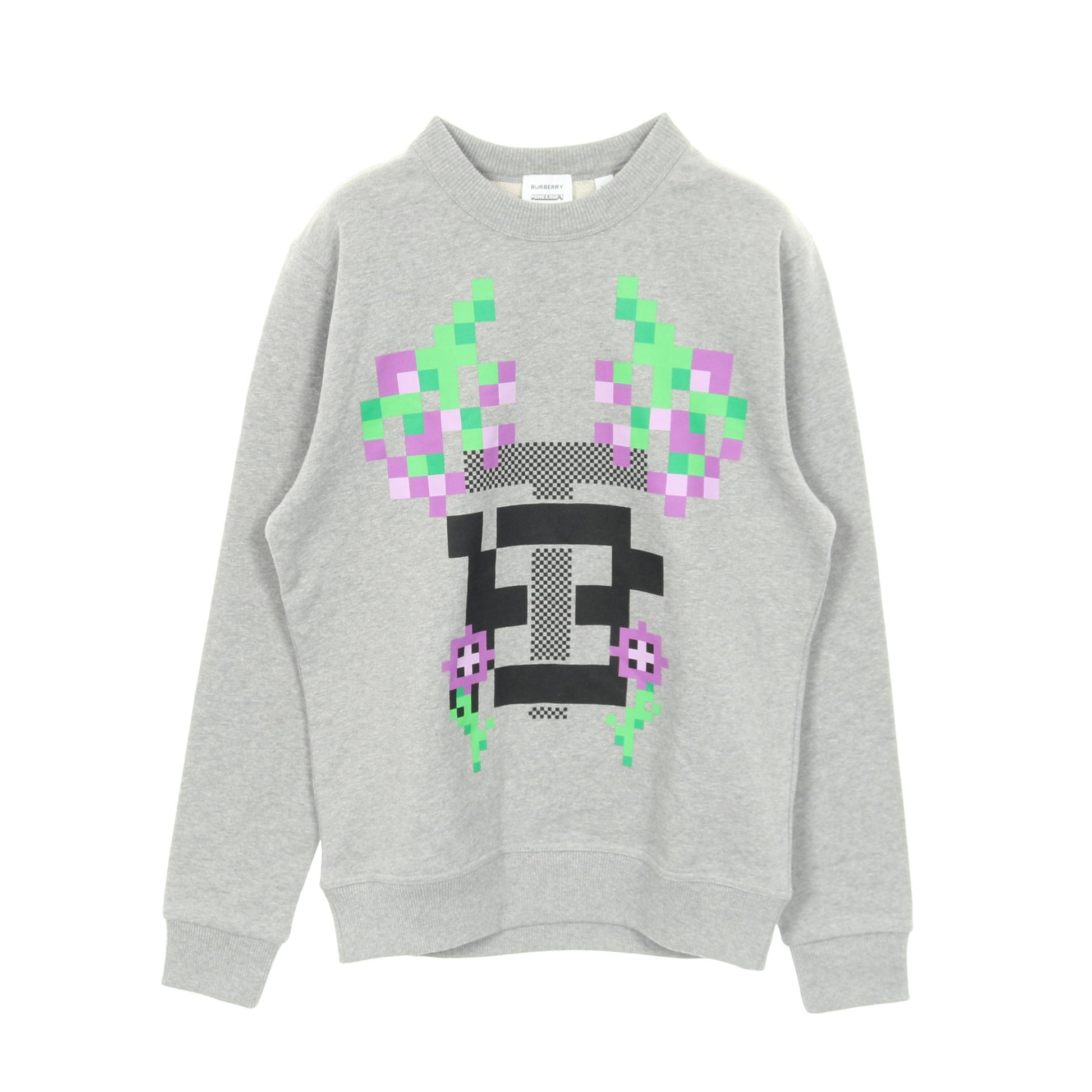 Burberry × Minecraft スウェットシャツ コットン グレー バーバリー トップス BURBERRY