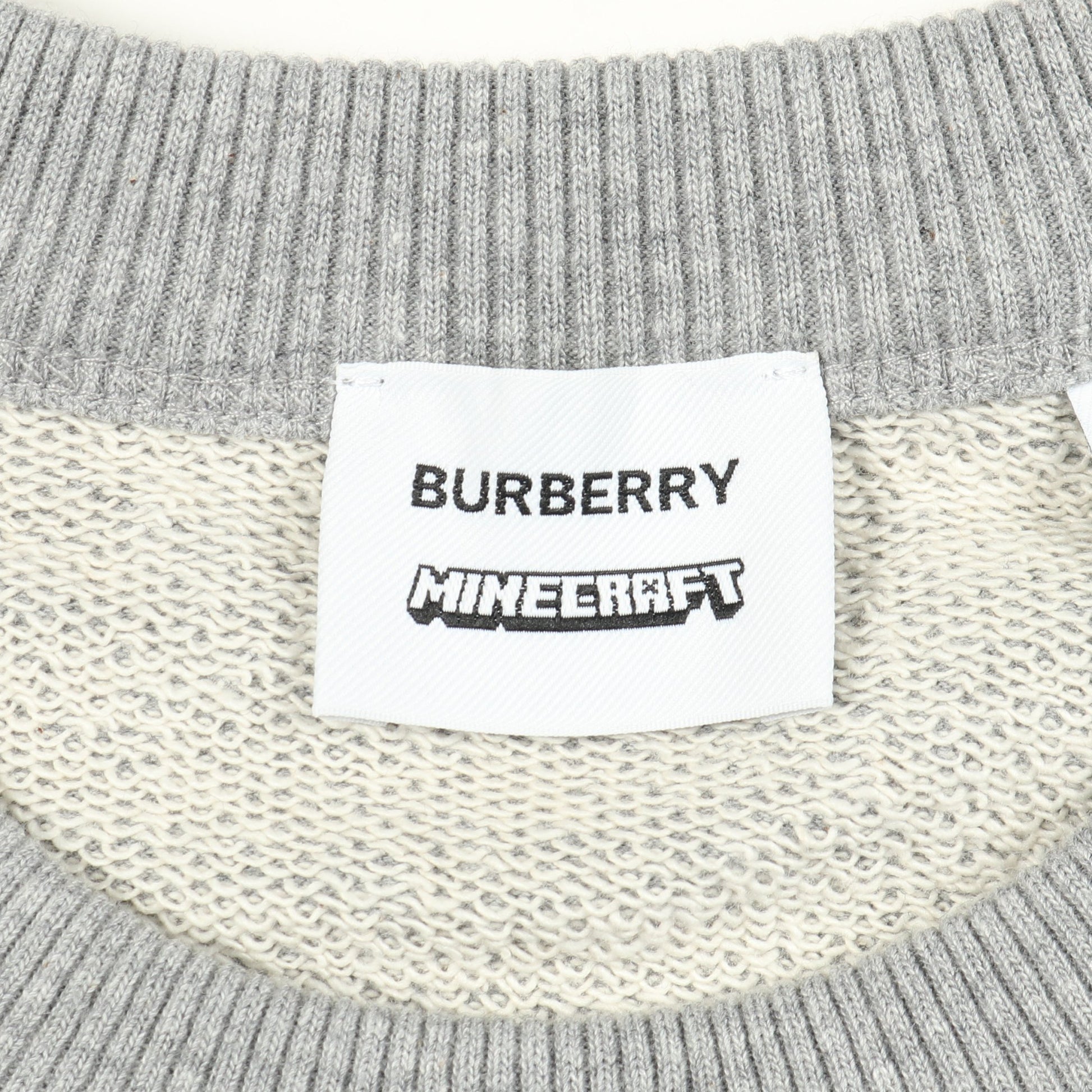 Burberry × Minecraft スウェットシャツ コットン グレー バーバリー トップス BURBERRY