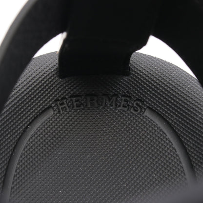 エニド サンダル レザー ブラック エルメス シューズ HERMES