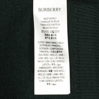 ニット プルオーバーパーカー ウール ダークグリーン ハーフジップ バーバリー トップス BURBERRY