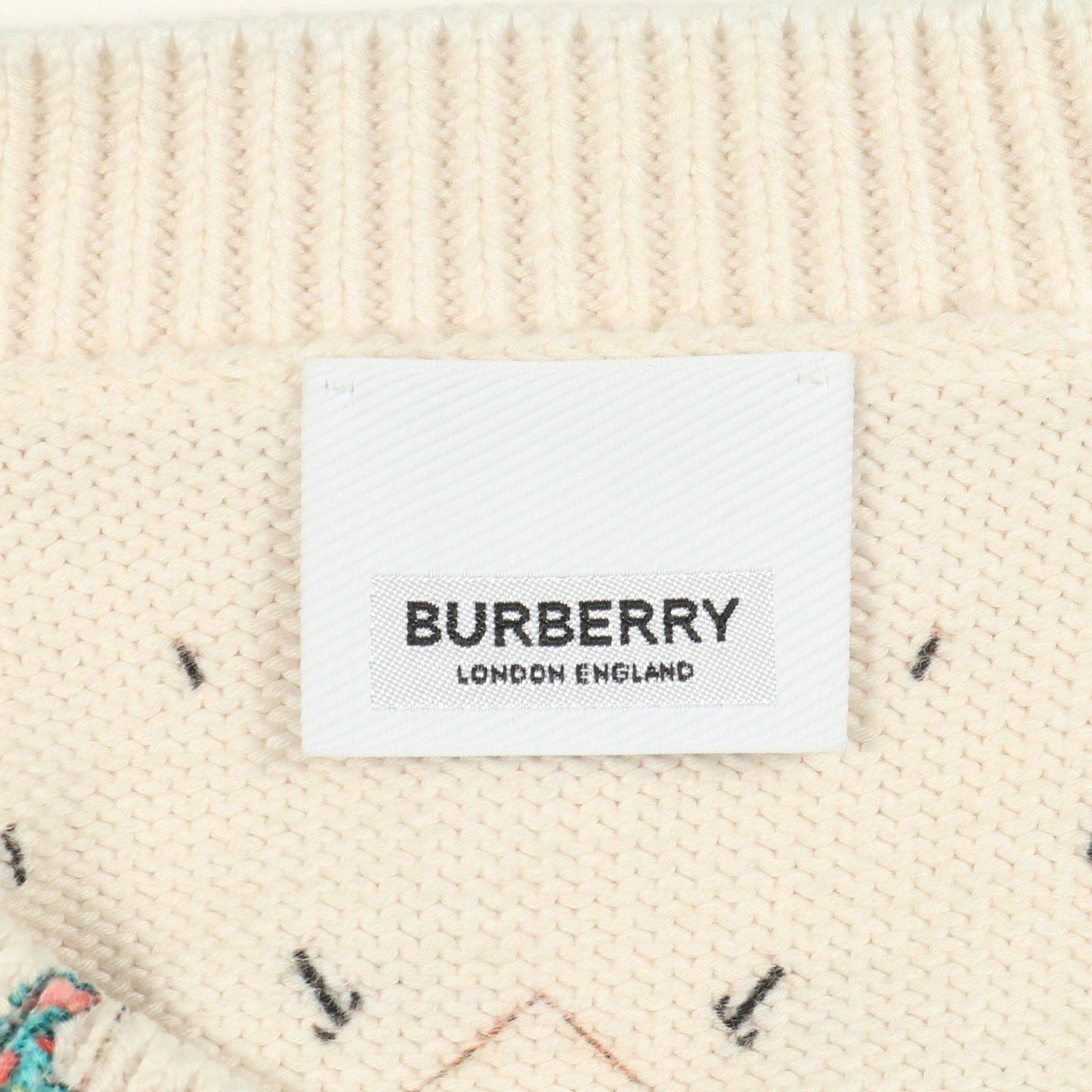 GLOBE マッププリント セーター ニット コットン ライトブルー ベージュ マルチカラー バーバリー トップス BURBERRY