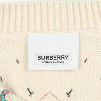 GLOBE マッププリント セーター ニット コットン ライトブルー ベージュ マルチカラー バーバリー トップス BURBERRY