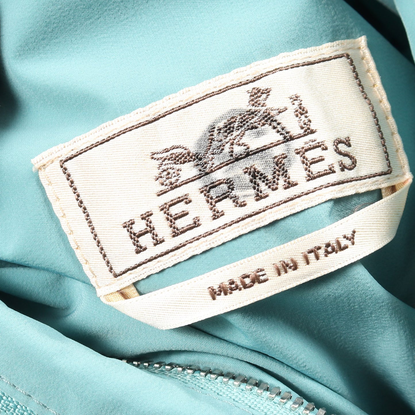 Hロゴ ベスト ナイロン グリーン フード付き リバーシブル エルメス アウター HERMES