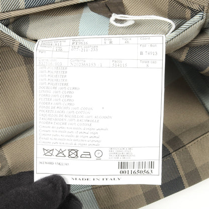 コート チェック グレーグリーン マルチカラー エルメス アウター HERMES