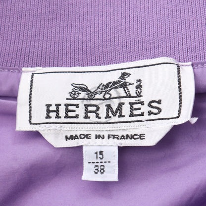ハーフジップ ブラウス コットン パープル エルメス トップス HERMES