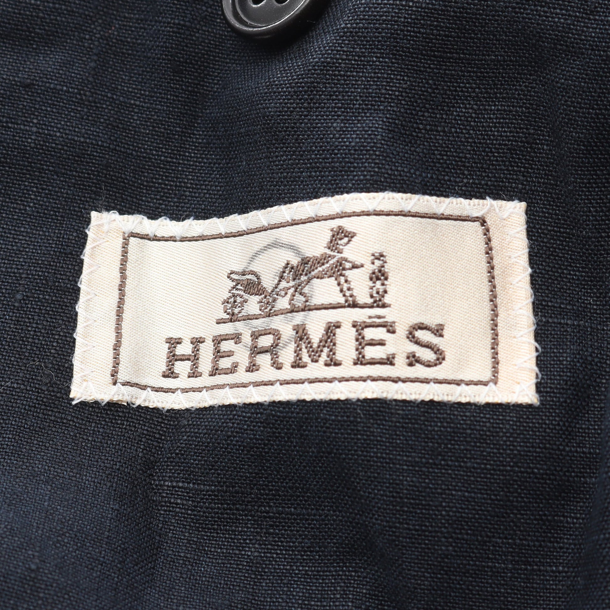 ジャケット リネン ネイビー エルメス アウター HERMES