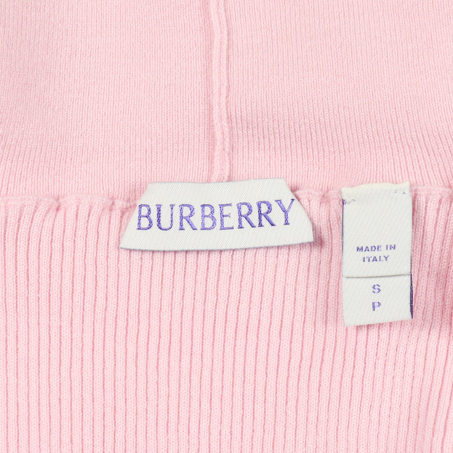 ニット タートルネック ウール ライトピンク バーバリー トップス BURBERRY