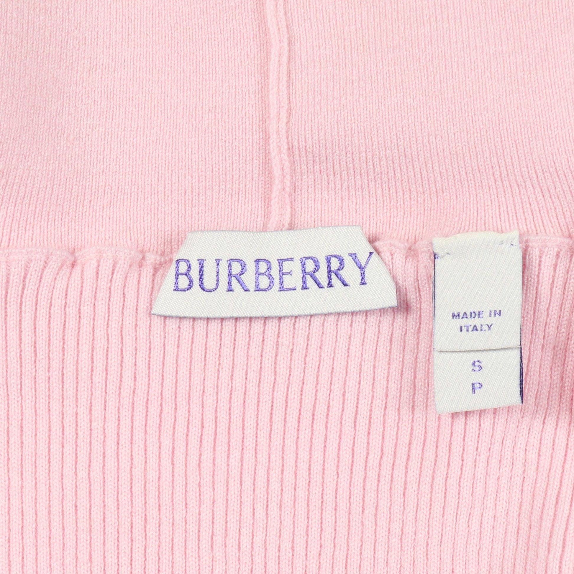 ニット タートルネック ウール ライトピンク バーバリー トップス BURBERRY