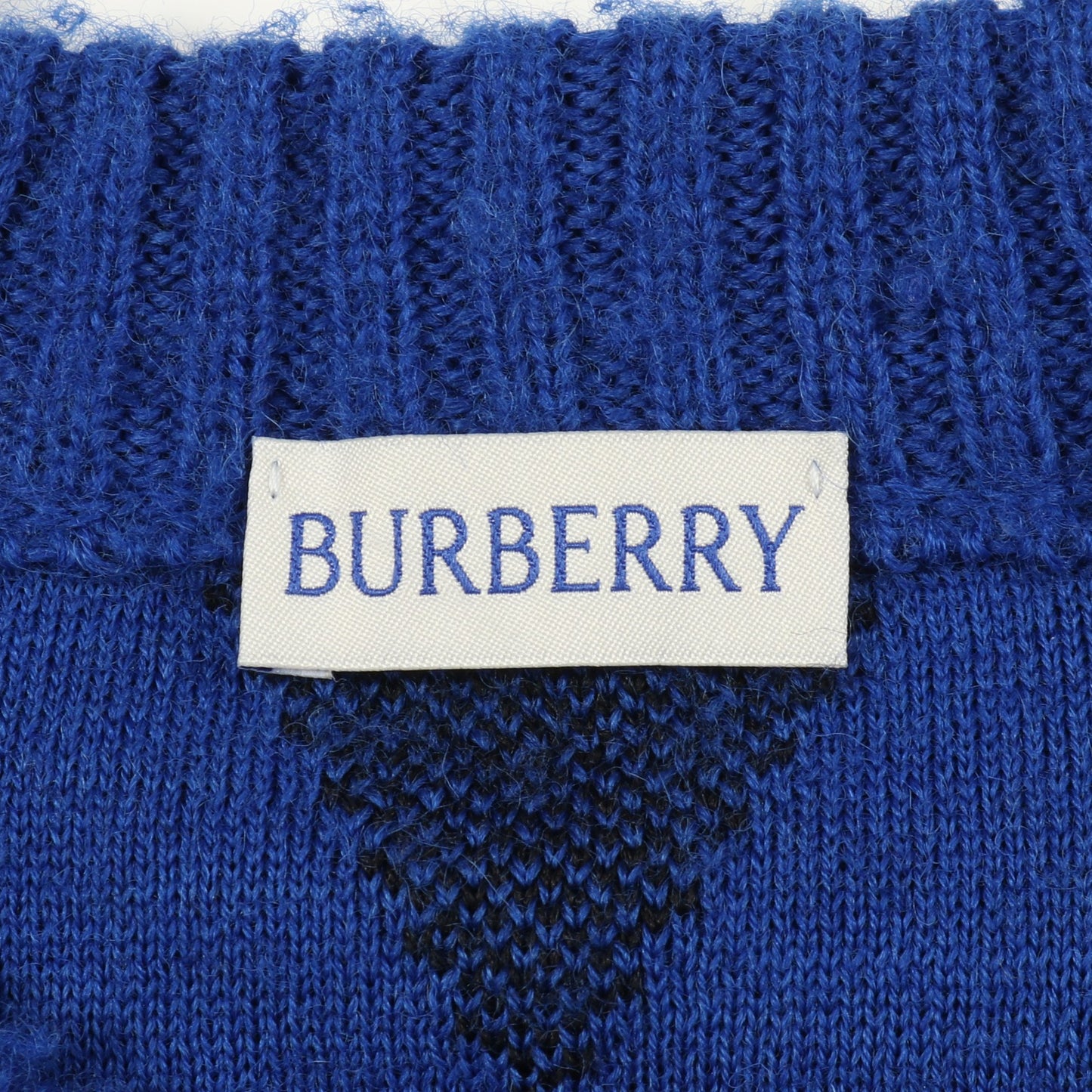 Argyle Check EKD ニット クルーネック ウール ブルー ブラック バーバリー トップス BURBERRY