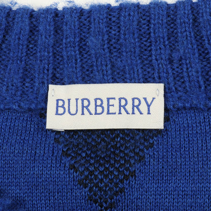 Argyle Check EKD ニット クルーネック ウール ブルー ブラック バーバリー トップス BURBERRY