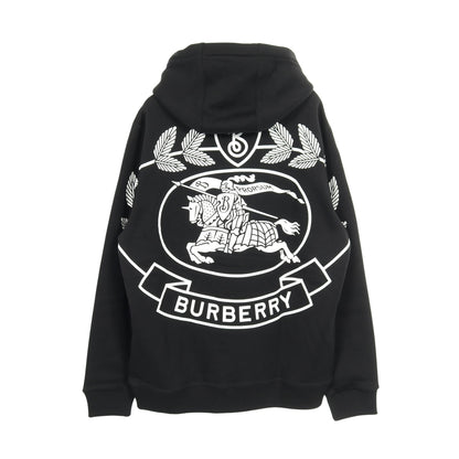 EKD PRINT COTTON BLEND HOODIE プルオーバーパーカー コットン ブラック バーバリー トップス BURBERRY