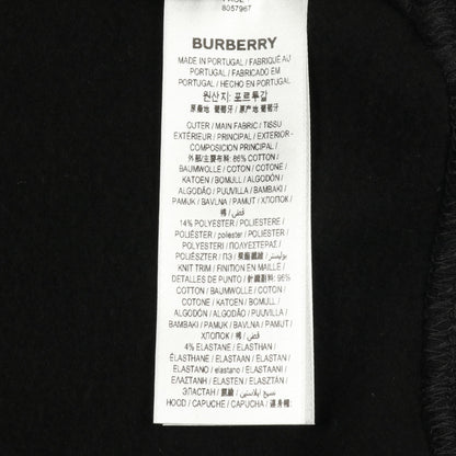 EKD PRINT COTTON BLEND HOODIE プルオーバーパーカー コットン ブラック バーバリー トップス BURBERRY