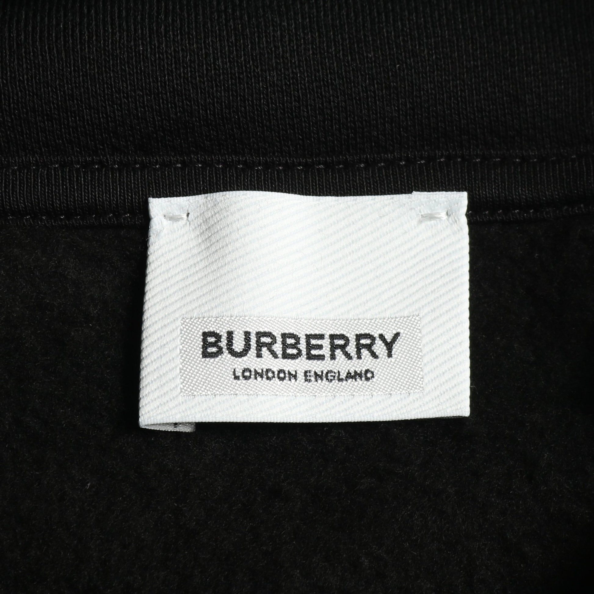 EKD PRINT COTTON BLEND HOODIE プルオーバーパーカー コットン ブラック バーバリー トップス BURBERRY