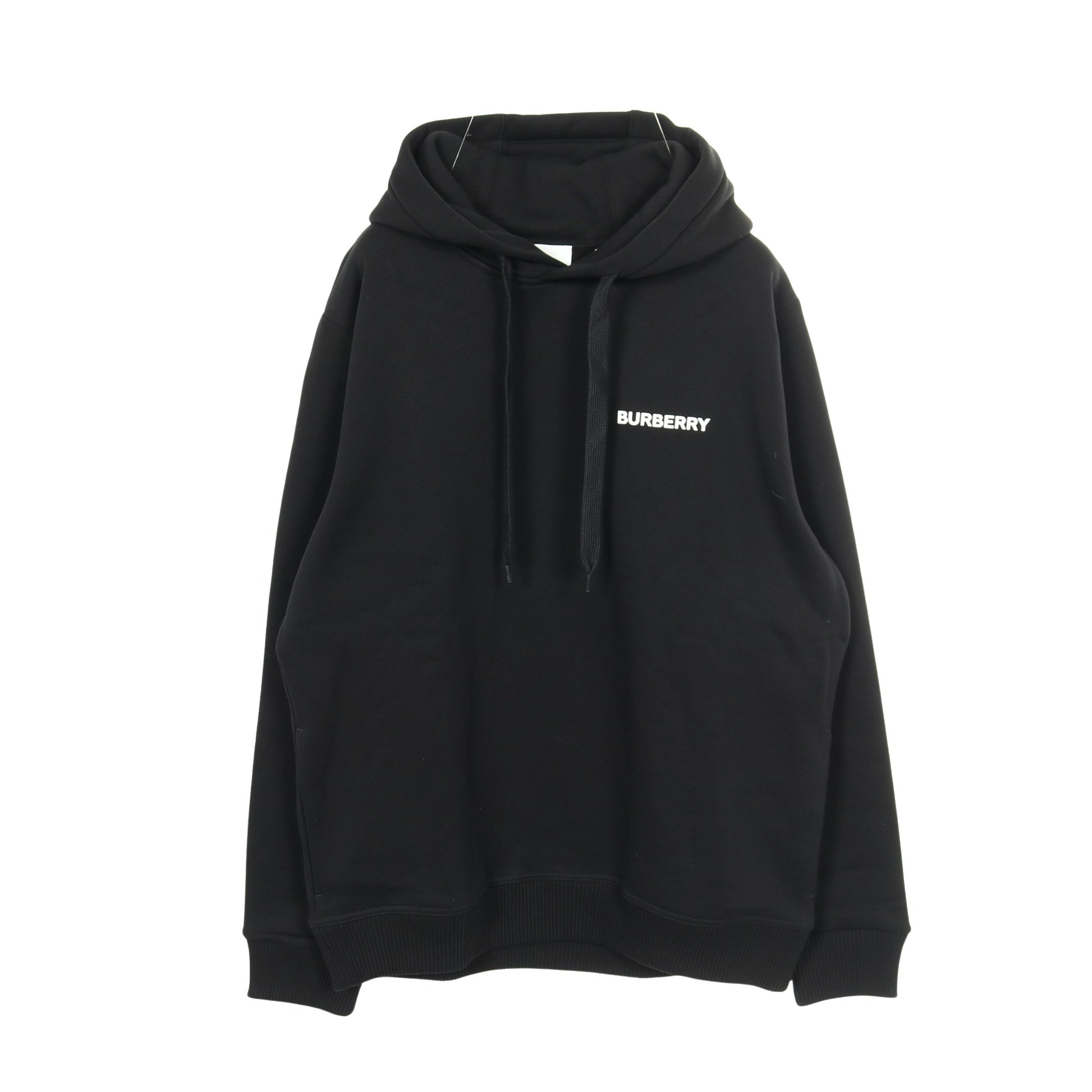 EKD PRINT COTTON BLEND HOODIE プルオーバーパーカー コットン ブラック バーバリー トップス BURBERRY