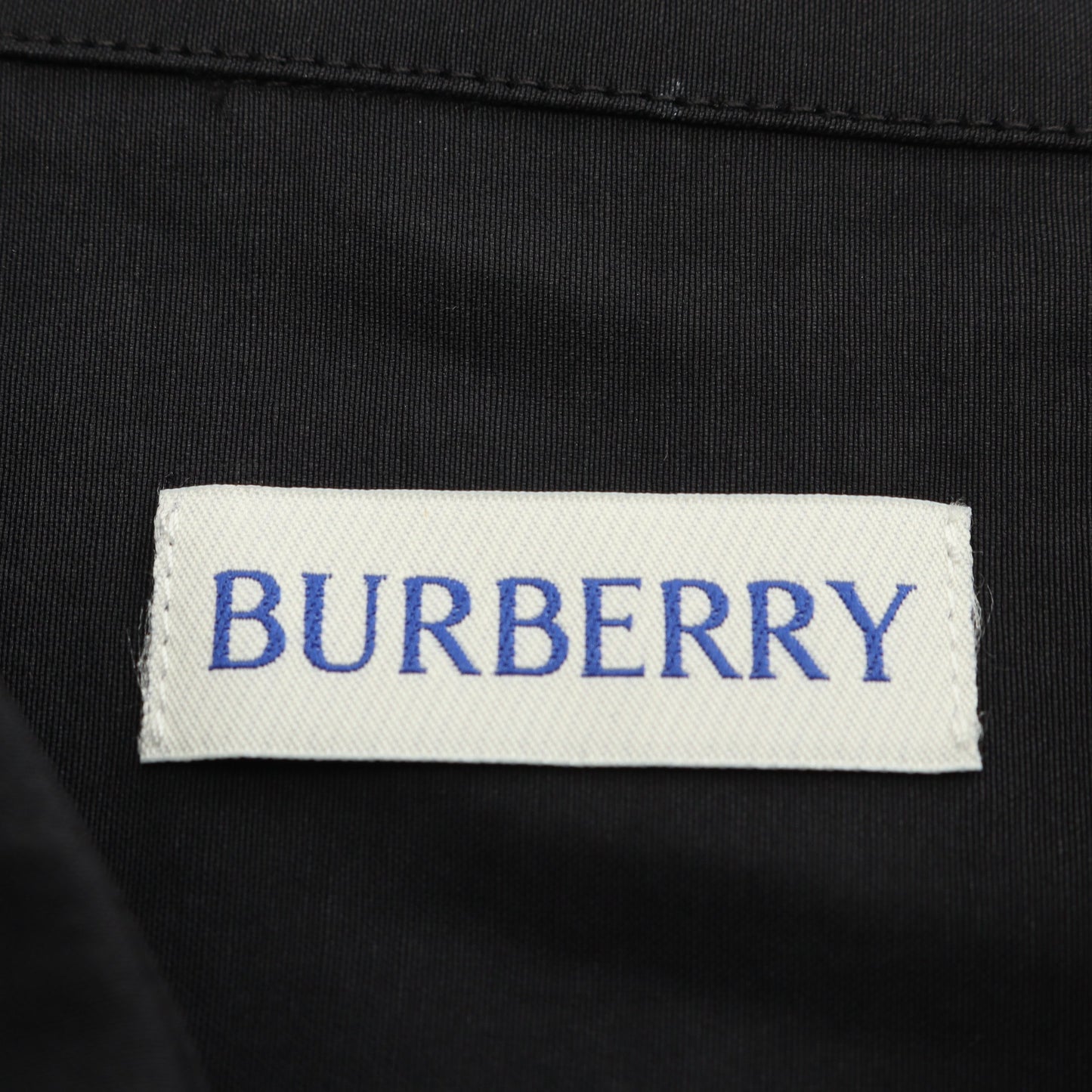 シャツ 長袖 バックプリント ペーパーファイバー ビスコース ブラック バーバリー トップス BURBERRY