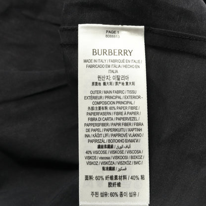シャツ 長袖 バックプリント ペーパーファイバー ビスコース ブラック バーバリー トップス BURBERRY