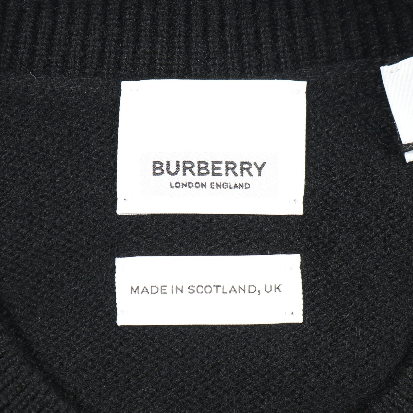 ニット クルーネック カシミヤ ブラック バーバリー トップス BURBERRY