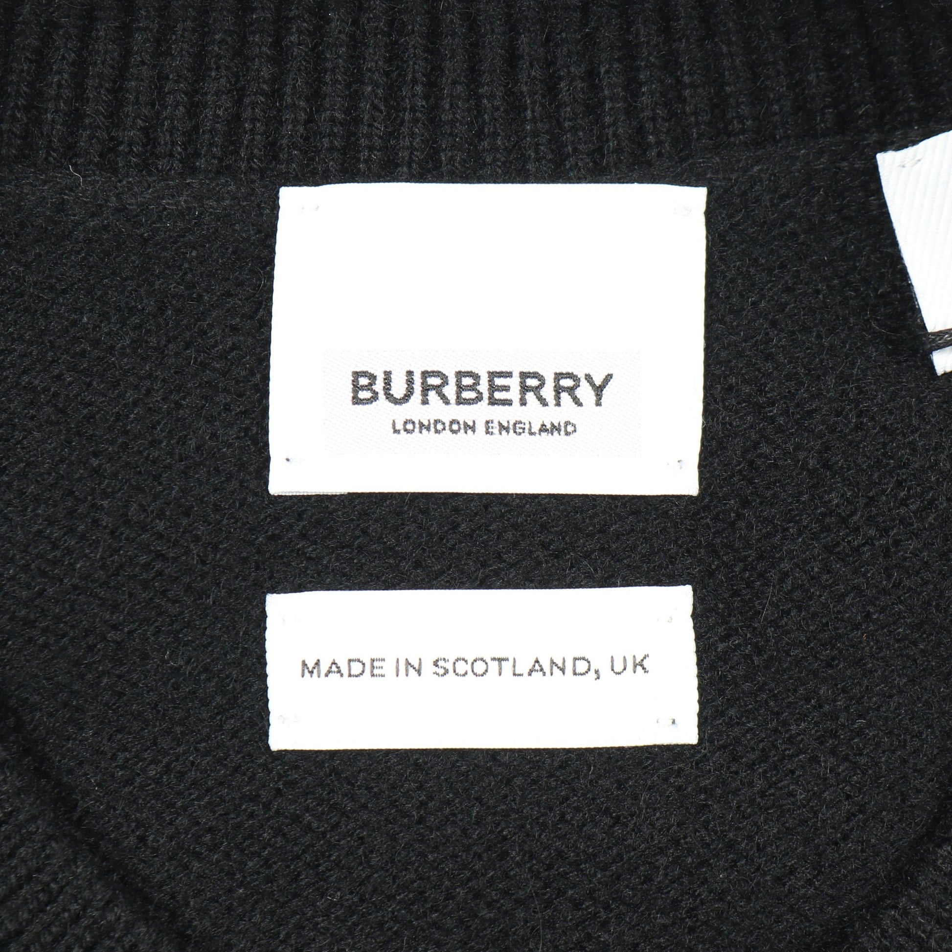ニット クルーネック カシミヤ ブラック バーバリー トップス BURBERRY