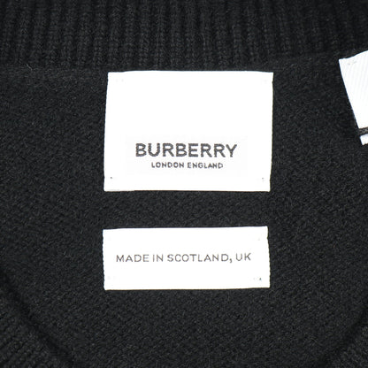 ニット クルーネック カシミヤ ブラック バーバリー トップス BURBERRY