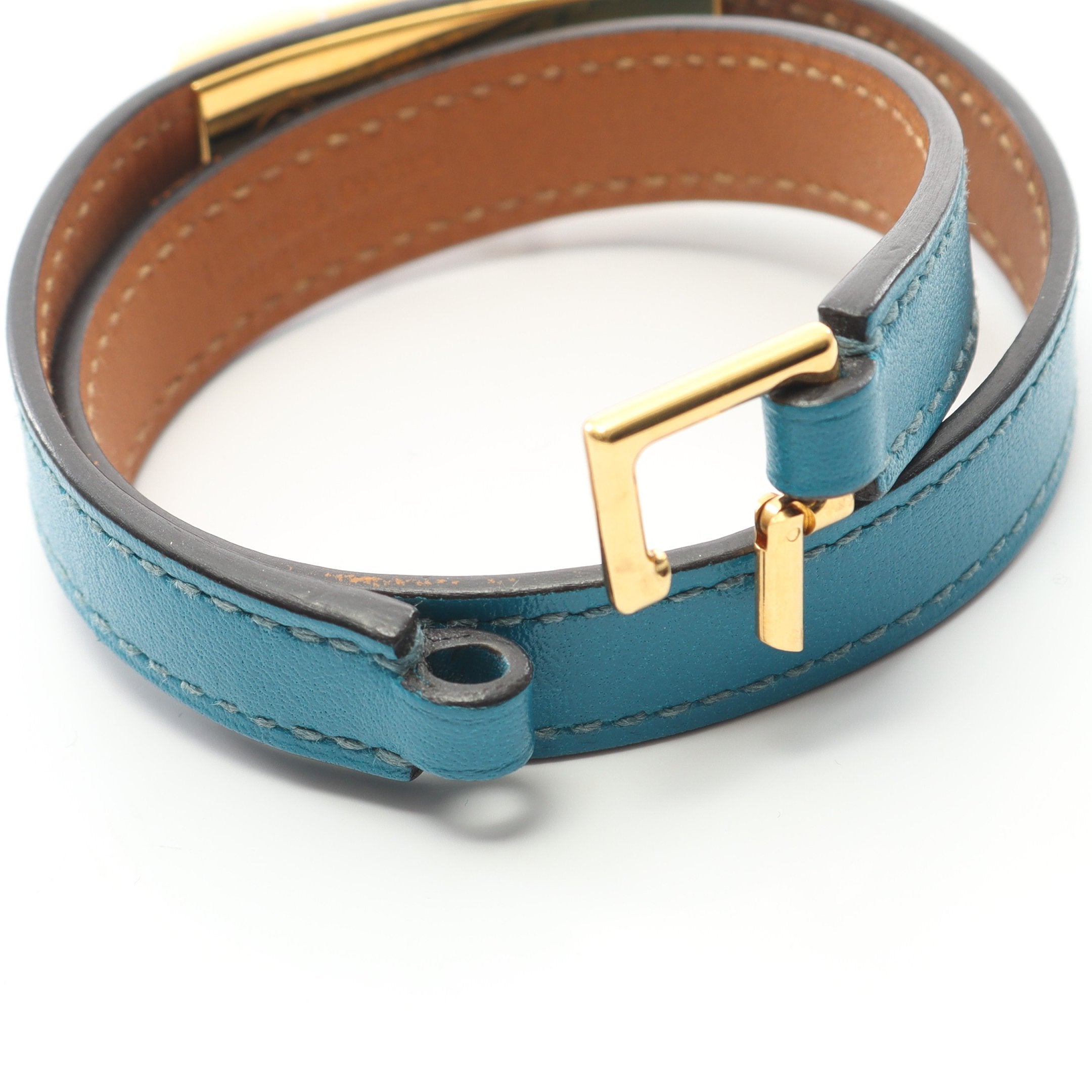 HERMES レザーブレスレット　リヴァルブレスレット ドゥブルトゥール　新品 レザーブレスレット 《リヴァル》 ドゥブルトゥール - ベージュ