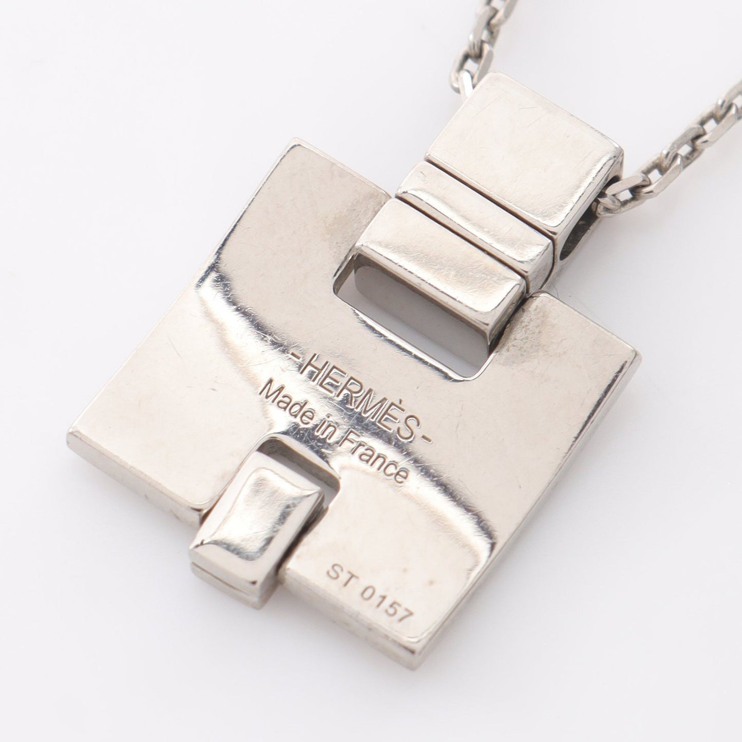 EILEEN アイリーン ネックレス シルバー オレンジレッド エルメス アクセサリー HERMES