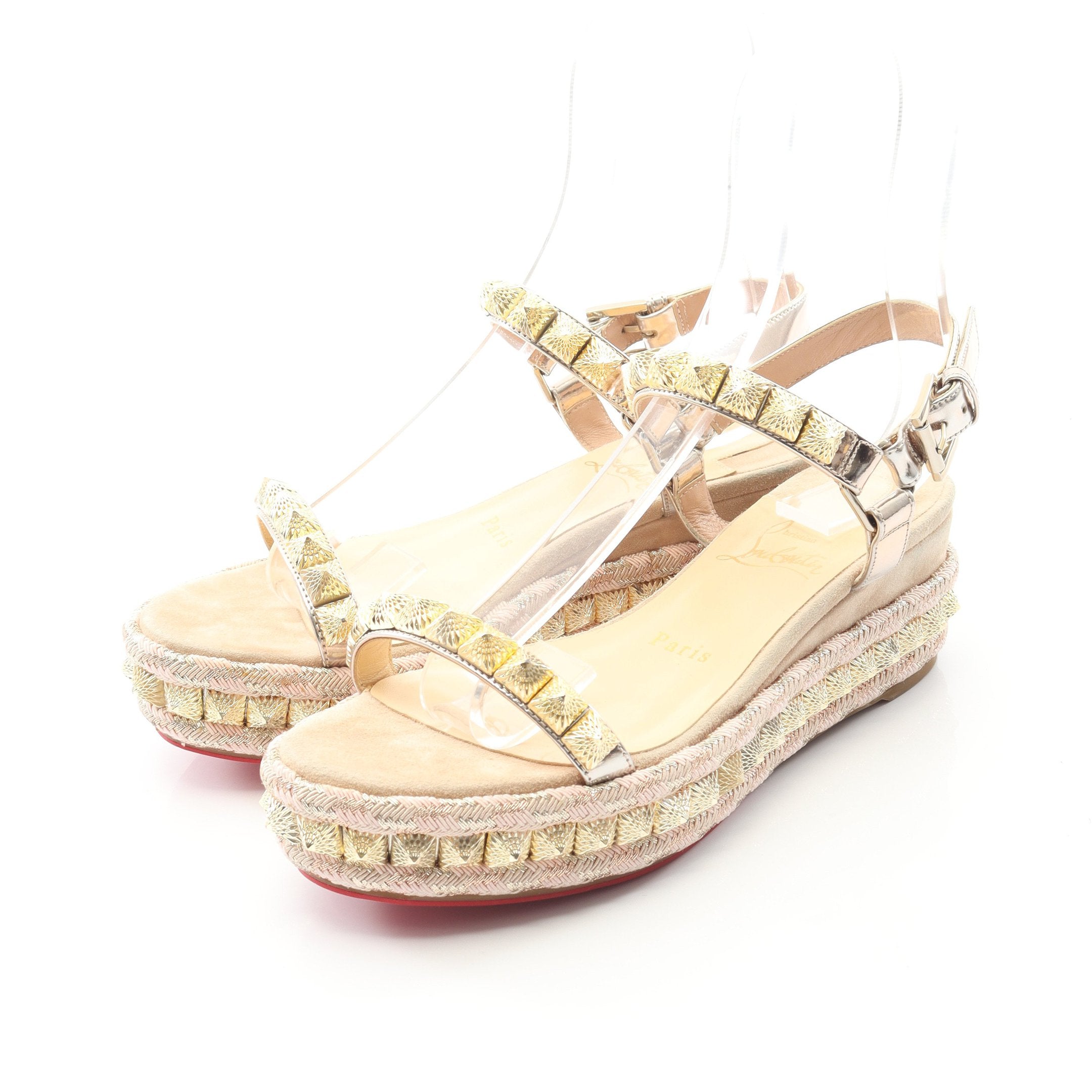 PYRACLOU ピラクルー サンダル レザー ピンク アンクルストラップ