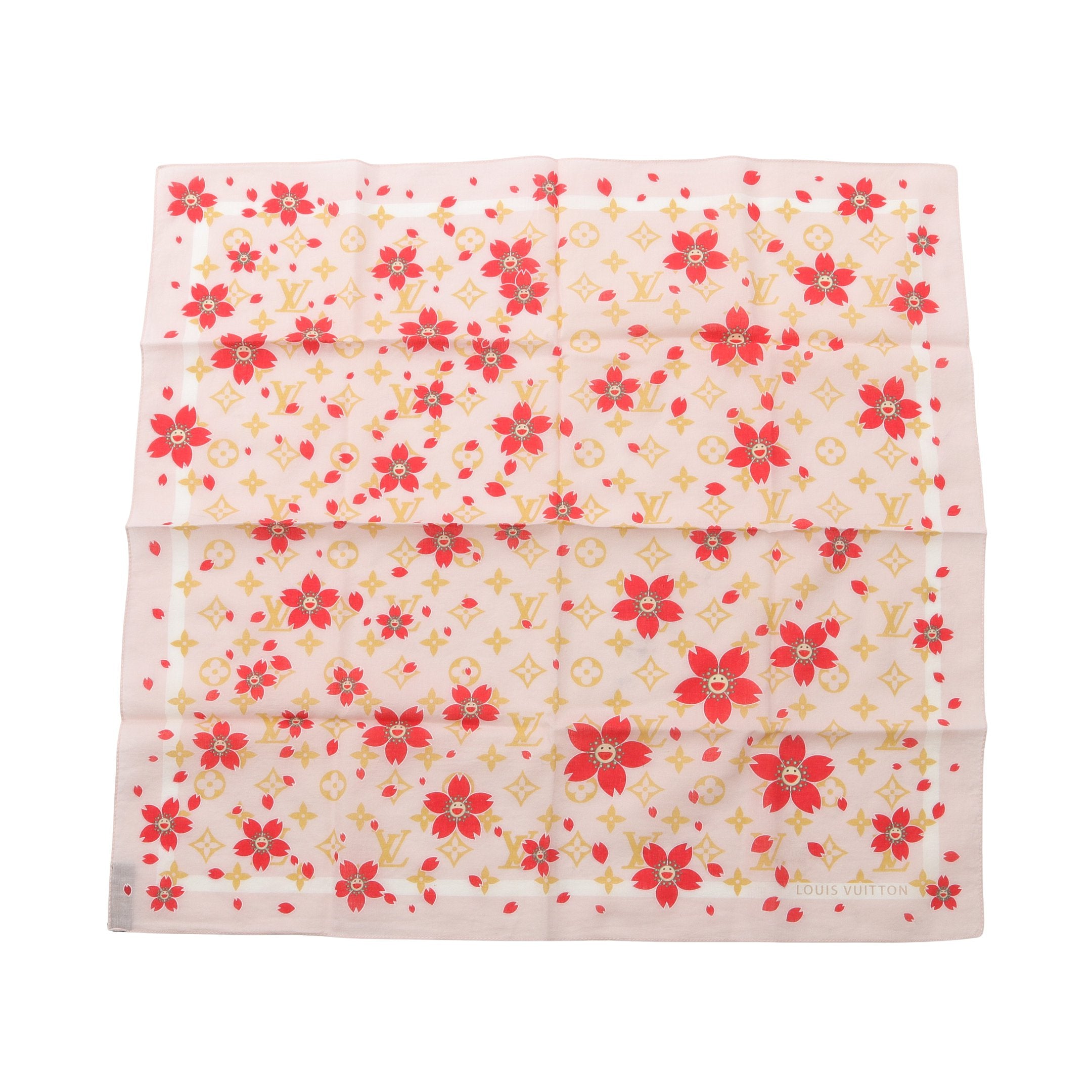 LOUIS VUITTON × 村上隆 モノグラムチェリーブロッサム スカーフ