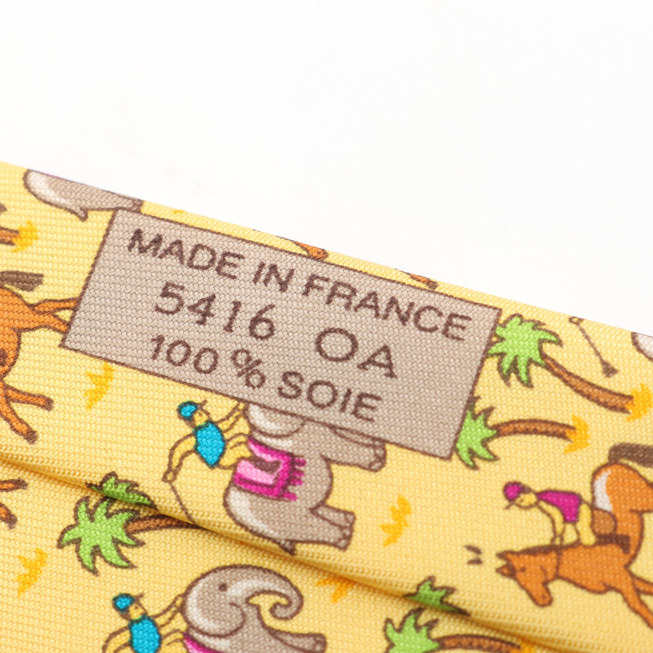 ネクタイ 馬柄 像柄 シルク ライトイエロー マルチカラー エルメス – RECLO