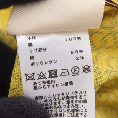 Naoussa Chaine ナウサ シェーヌプリント カットソー クルーネック 長袖 コットン イエロー ブラック エルメス トップス HERMES