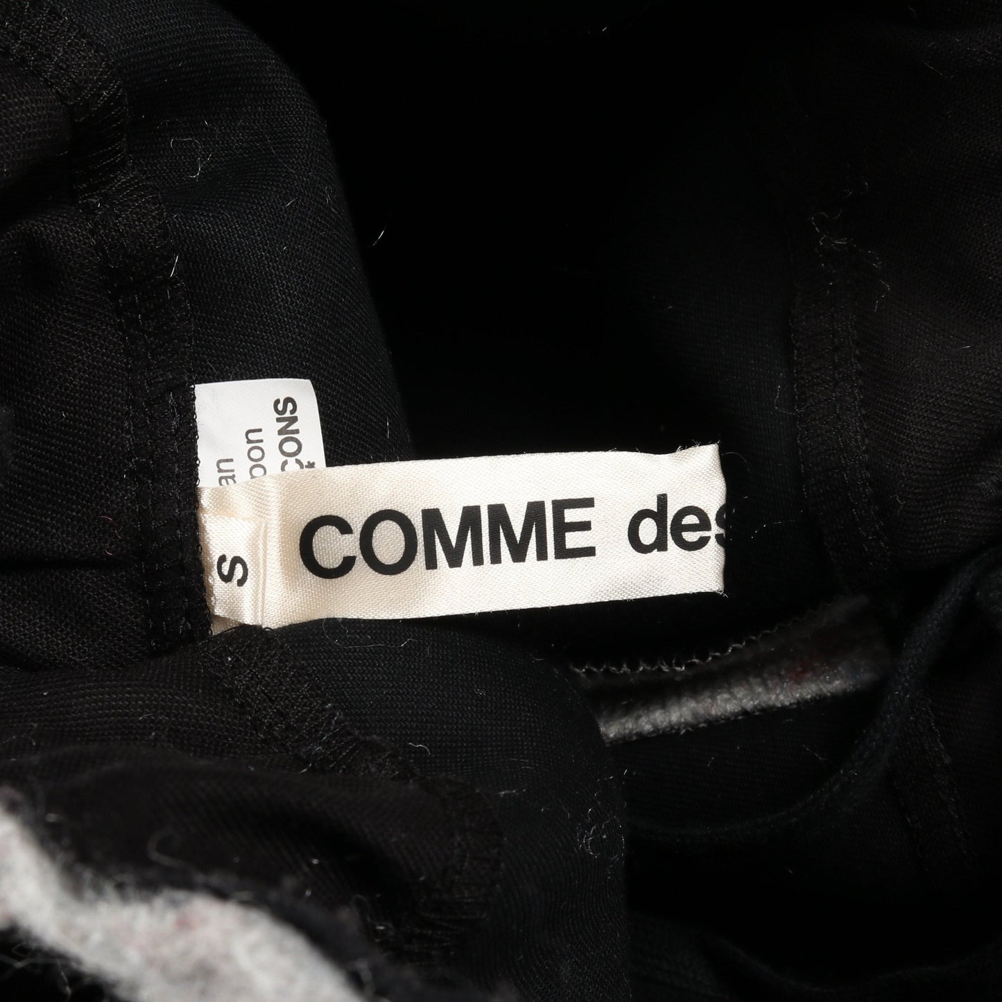 フェルト クロップド パンツ ナイロン グレー マルチカラー コムデギャルソン ボトムス Comme des Garcons