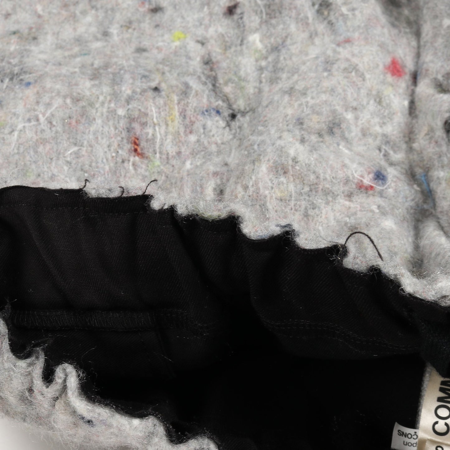フェルト クロップド パンツ ナイロン グレー マルチカラー コムデギャルソン ボトムス Comme des Garcons