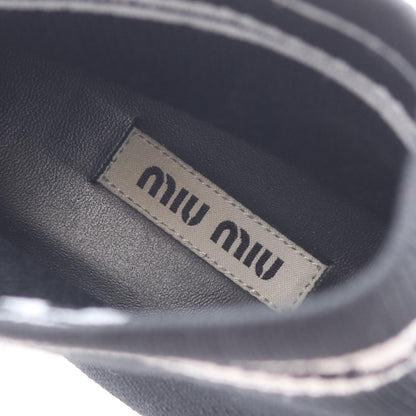 ソックス スニーカー ロゴ ニットファブリック ブラック ホワイト ミュウミュウ シューズ miu miu