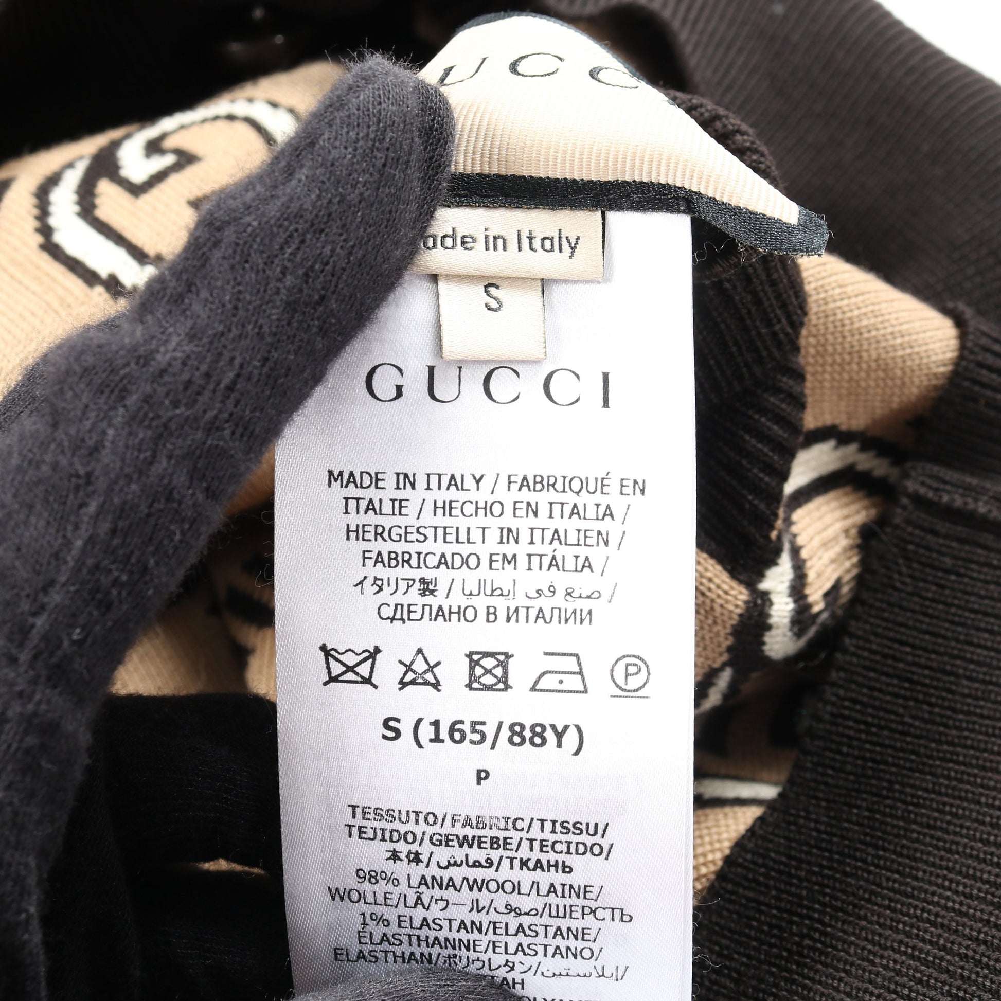 インターロッキングG リバーシブル カーディガン ウール ダークブラウン ベージュ グッチ トップス GUCCI