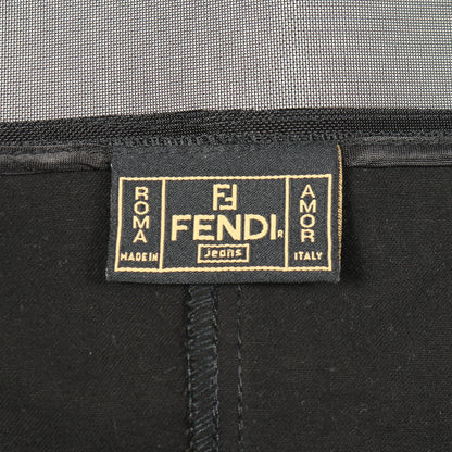 ジップアップ ワンピース コットン ブラック メッシュ フェンディ ワンピース FENDI