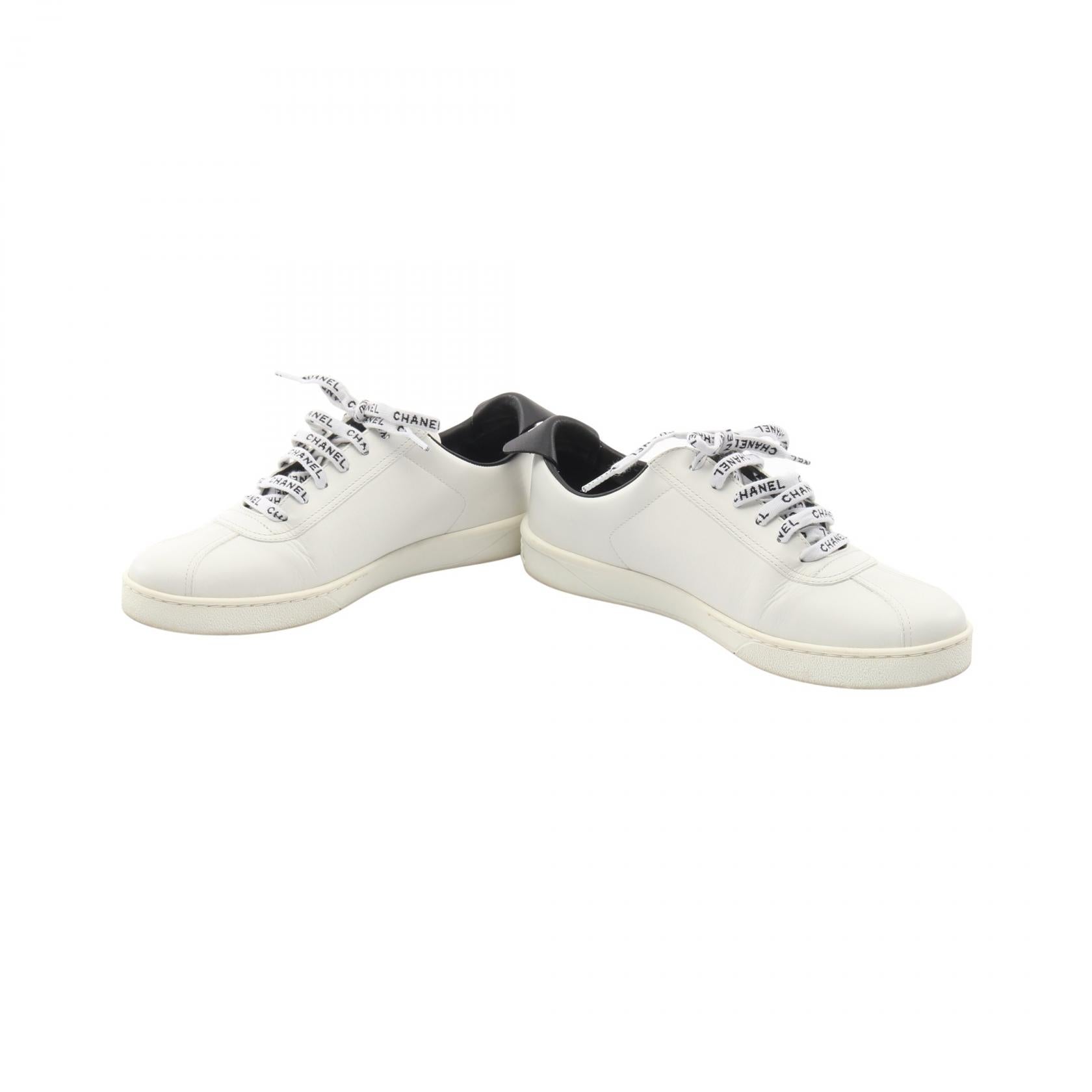 ココマーク スニーカー レザー ホワイト ブラック シャネル – RECLO