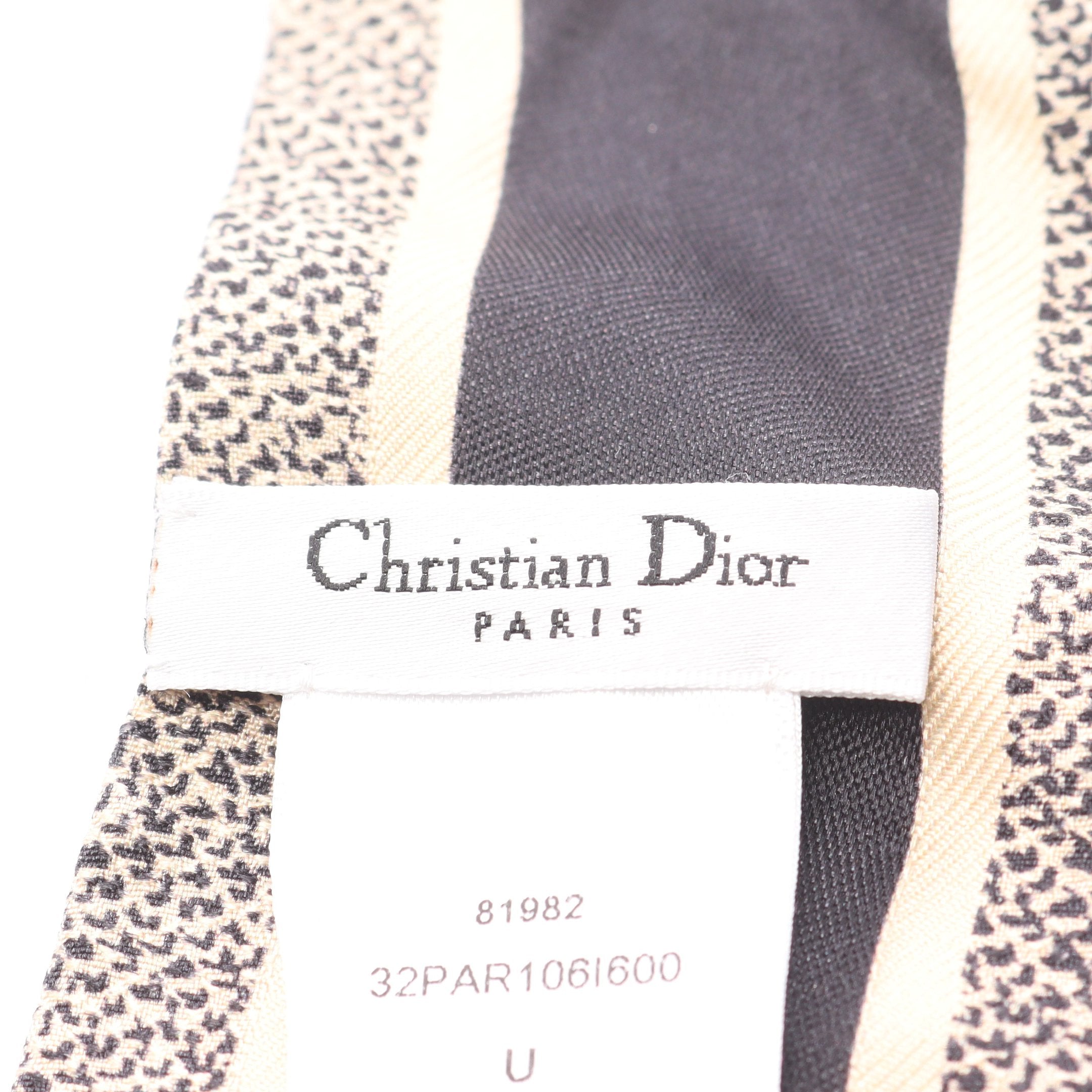 クリスチャンディオール　トロッター　オブリーク　ミッツァ　リボンスカーフ　シルク Christian Dior】クリスチャンディオール『ロゴ トロッター オブリーク