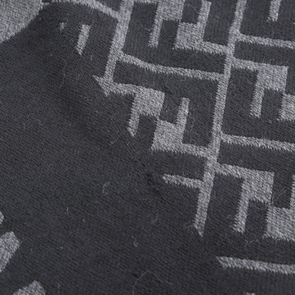 FF柄 マフラー ウール シルク グレー ブラック フェンディ 財布・小物 FENDI