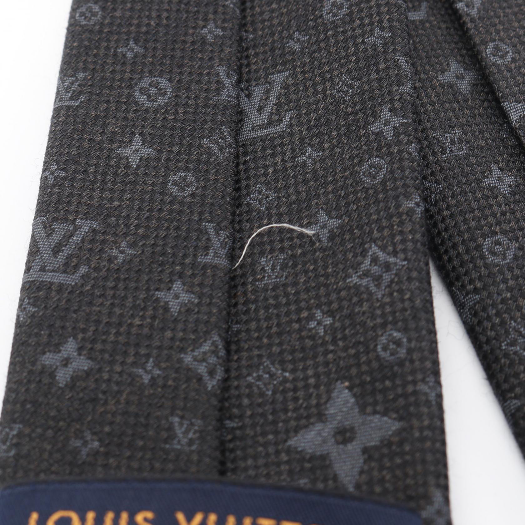 モノグラムスターズ ネクタイ シルク ウール ブラック ルイヴィトン