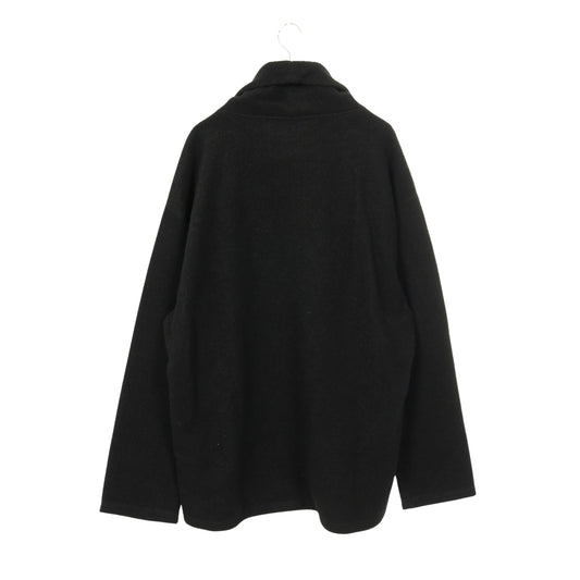 プルオーバー トップス ハイネック ウール ナイロン コットン ブラック ジョンローレンスサリバン