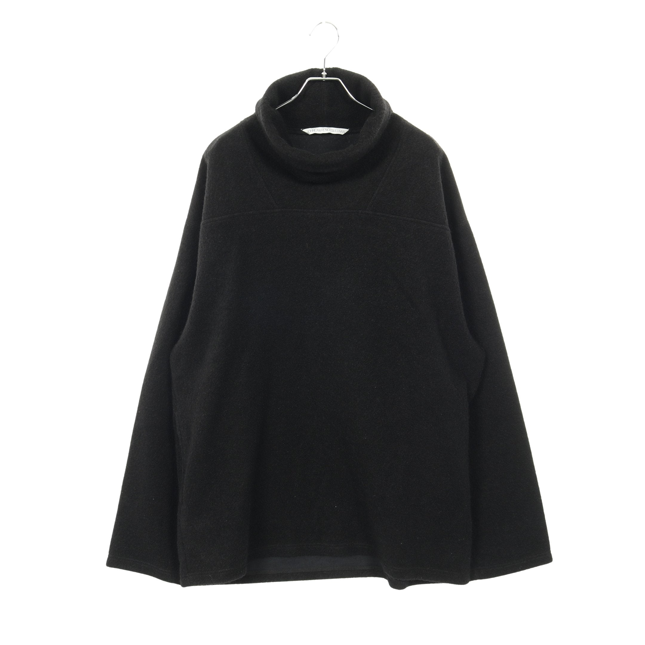 プルオーバー トップス ハイネック ウール ナイロン コットン ブラック