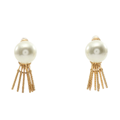 J'ADIOR トライバル ピアス 鍵 フェイクパール GP オフホワイト ゴールド ディオール アクセサリー DIOR