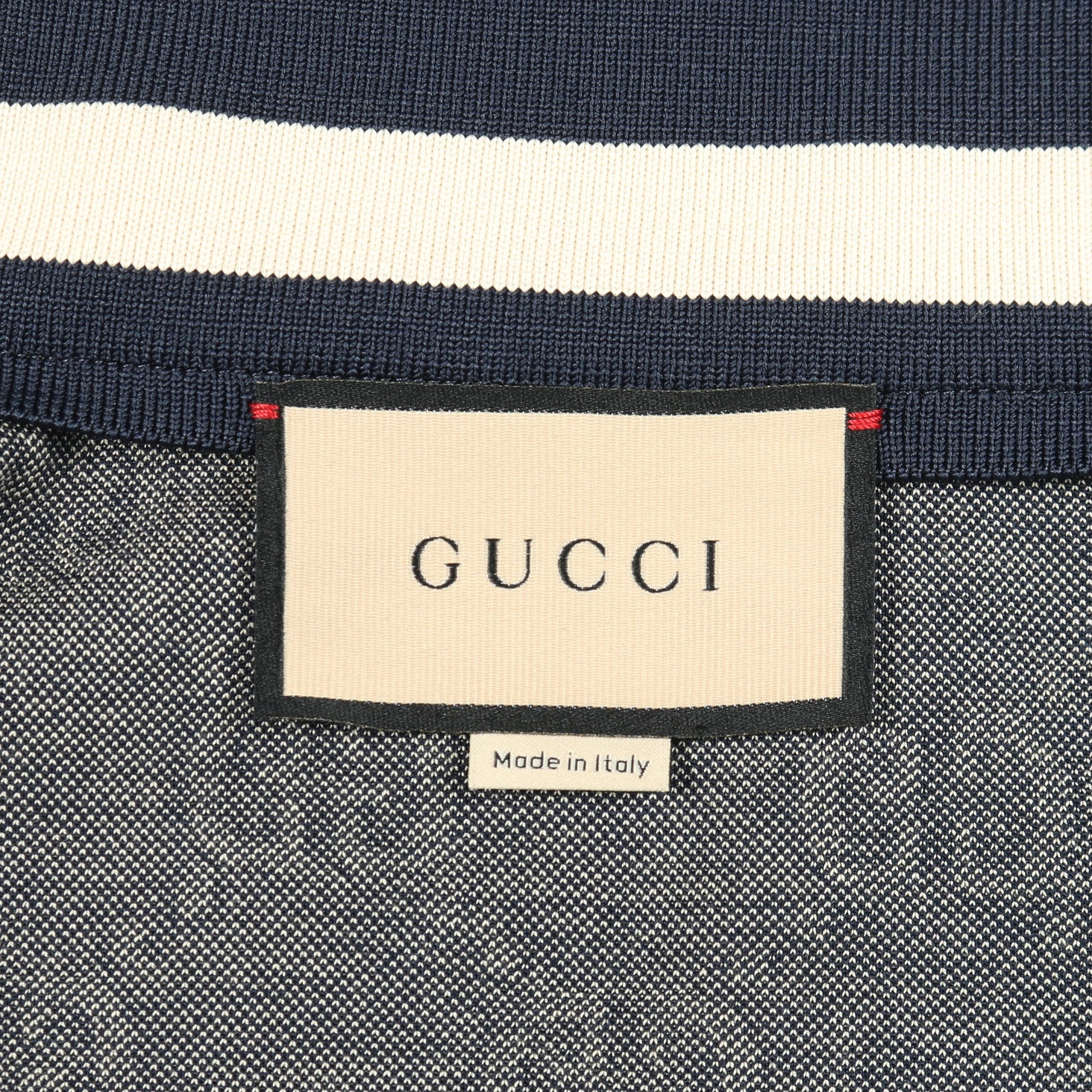 GGジャガード トラックジャケット ネイビー アイボリー レッド グッチ アウター GUCCI