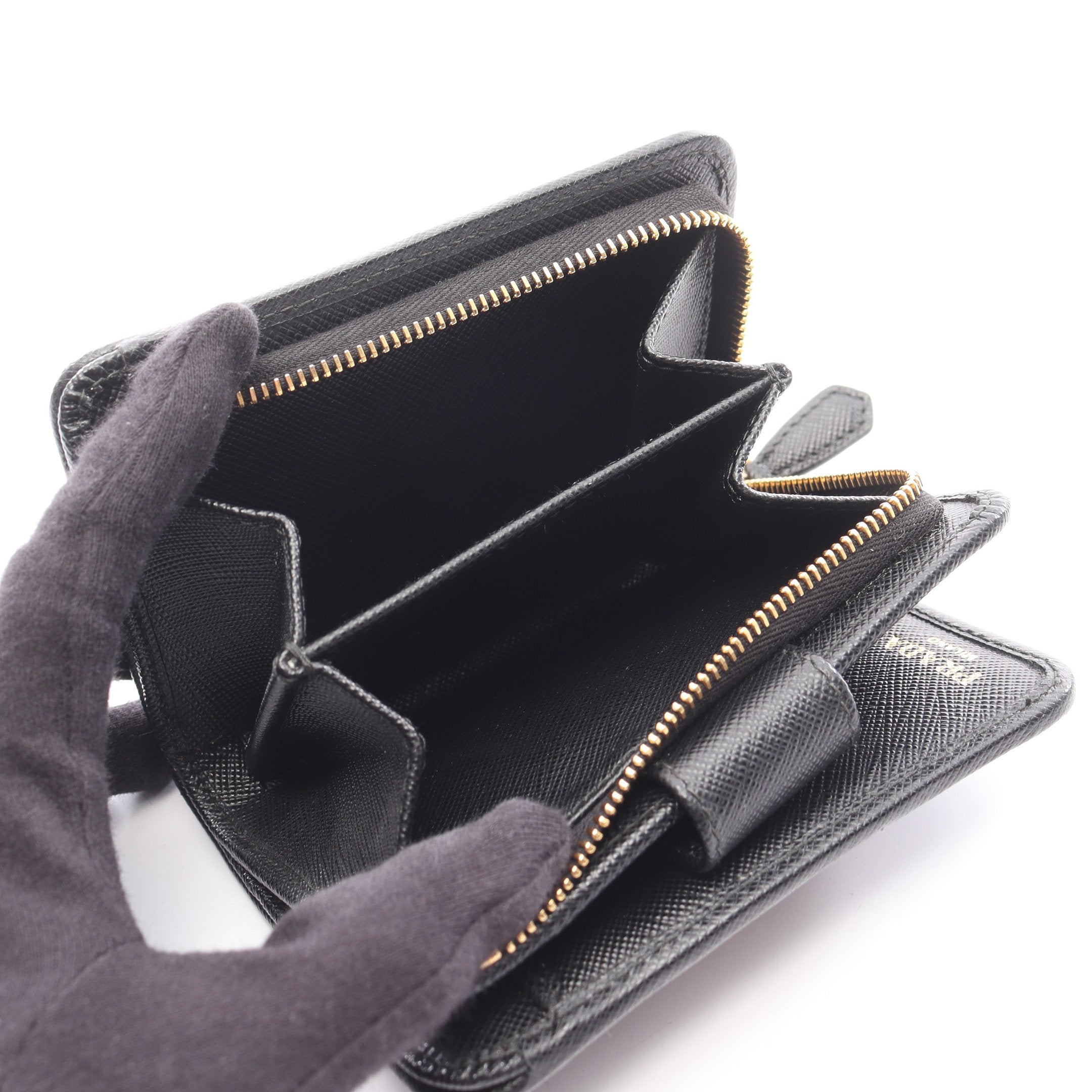 PORTAF PICCOLO LAMPO 二つ折り財布 ナイロンキャンバス レザー